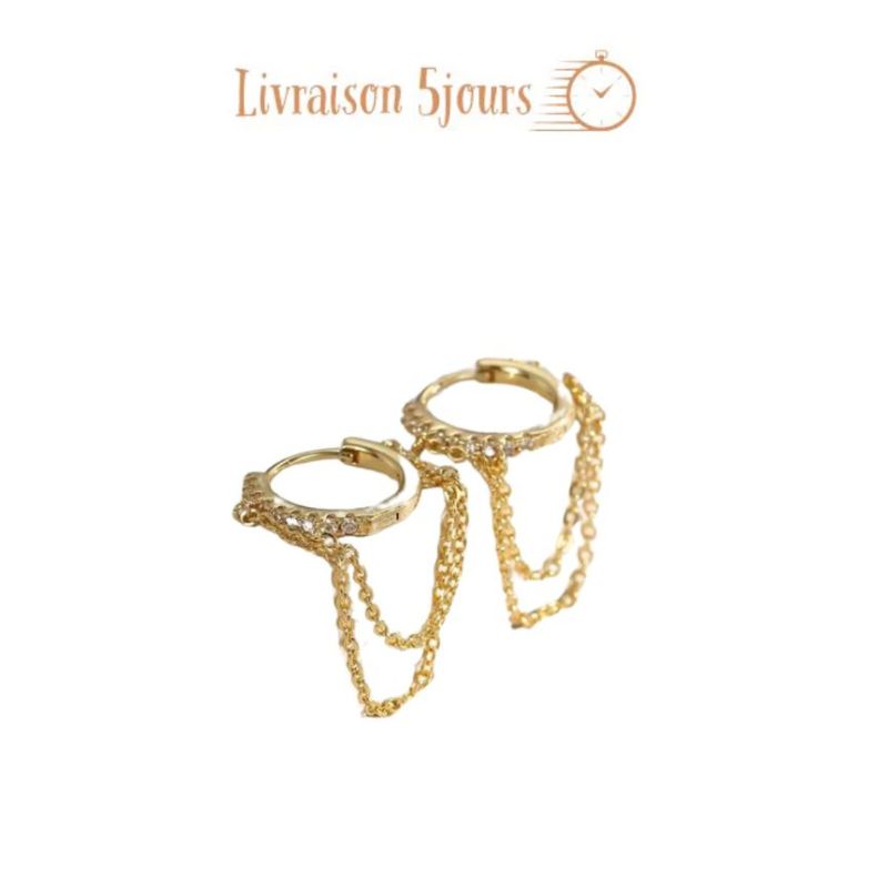 Boucle d Oreille Acier Inoxydable Crazy