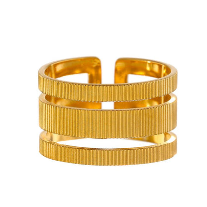 Bague Acier Inoxydable Nymphea