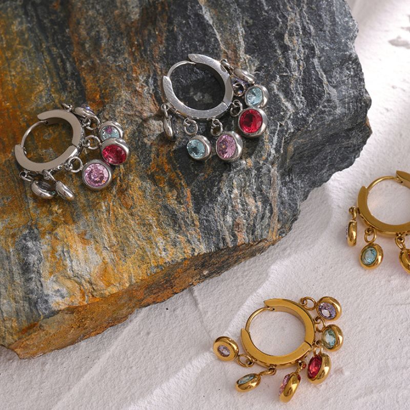 Boucle d Oreille Acier Inoxydable Mia