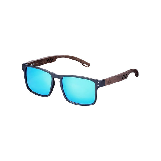 Lunettes de soleil en bois - Surf Bleu