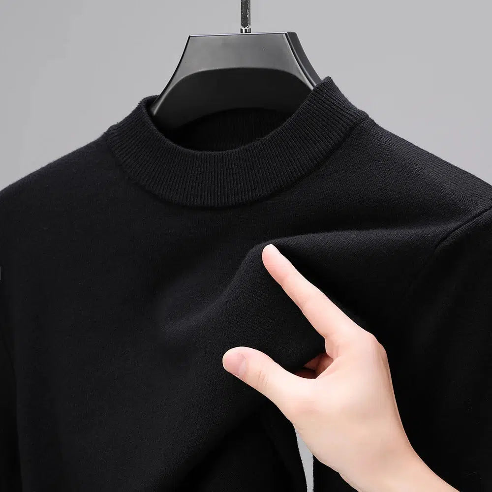 Black mock neck-Old Money