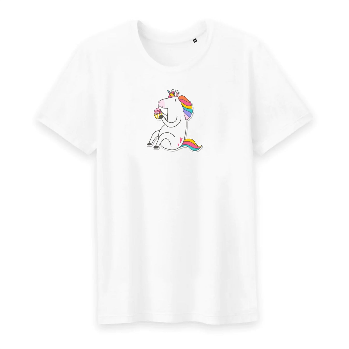 T shirt homme col rond Licorne s'assoit