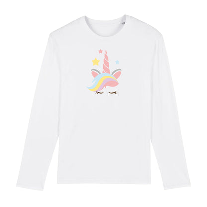 T shirt Manches longues Homme Licorne avec corne rose