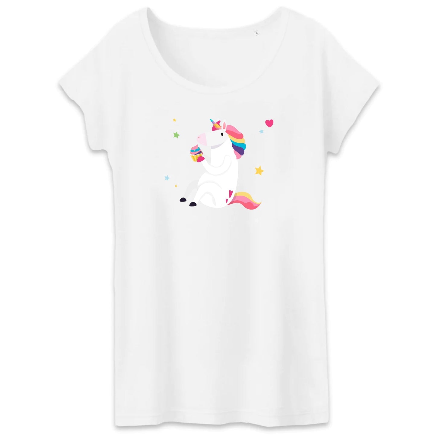 T shirt Femme Licorne avec cupcake