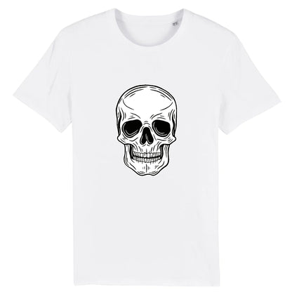 T shirt Unisex Tête de Mort Blanche