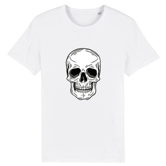 T shirt Unisex Tête de Mort Blanche
