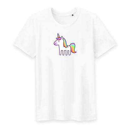 T shirt homme col rond Licorne Arc en ciel