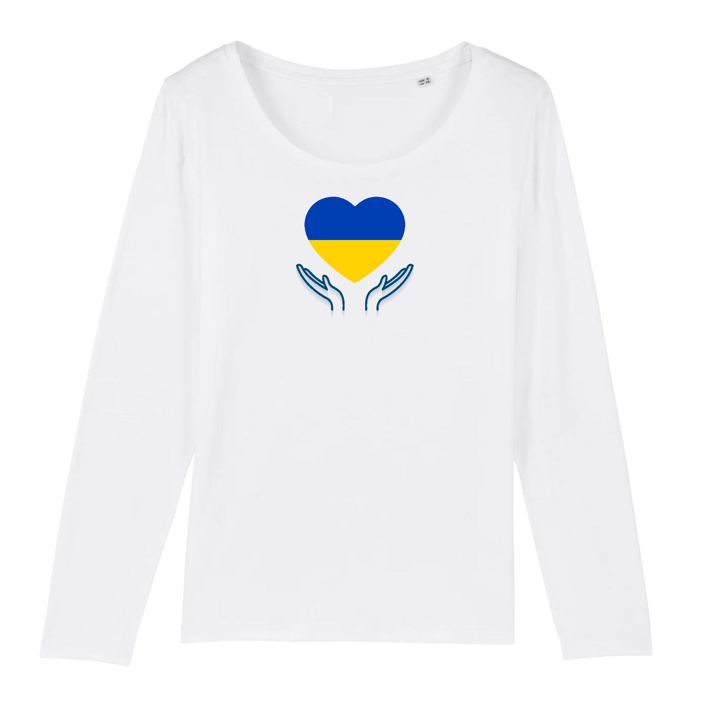 T shirt Manches longues Femme Ukraine Prière pour la Paix