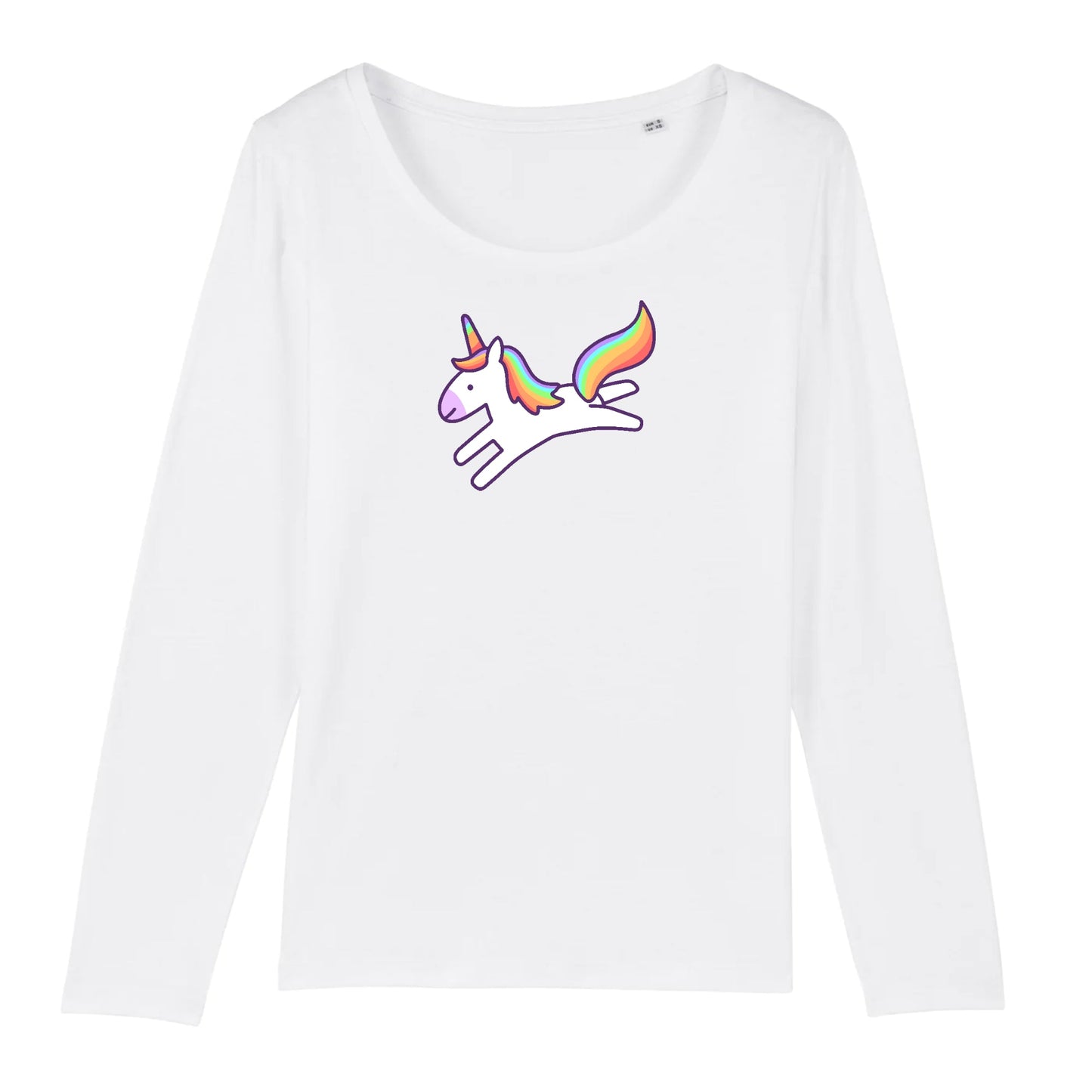 T shirt Manches longues Femme Licorne saute