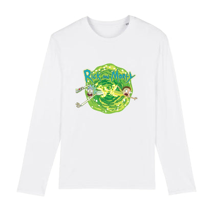 T shirt Manches longues Homme Rick et Morty lave
