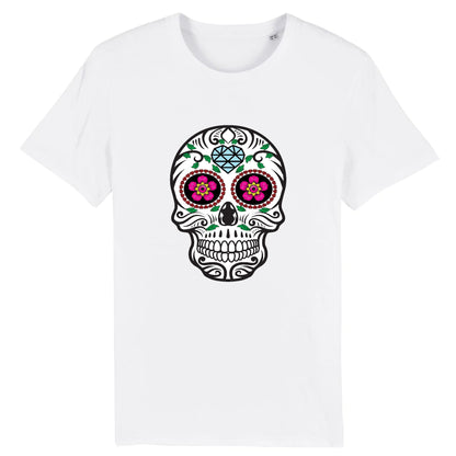 T shirt tete de mort mexicaine diamant