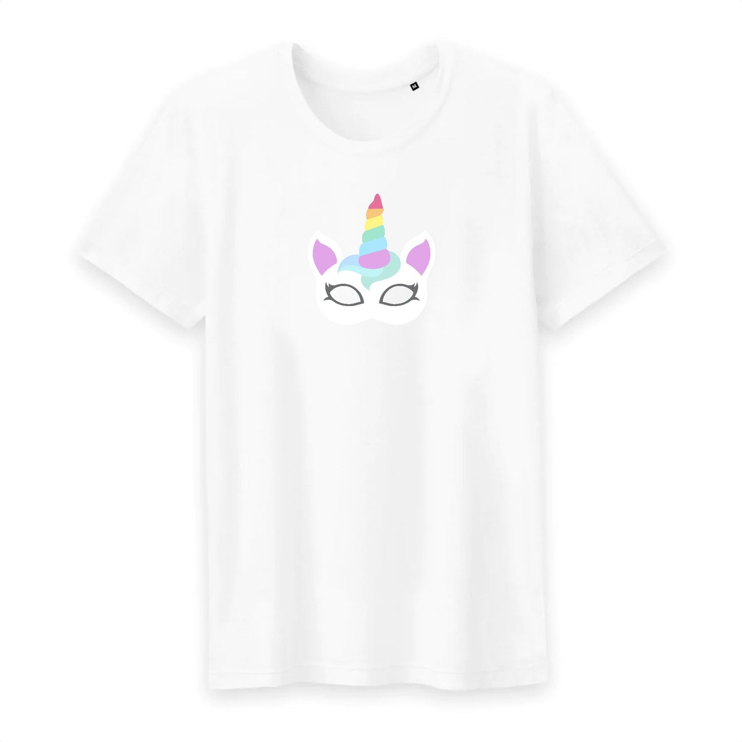 T shirt homme col rond Licorne masque