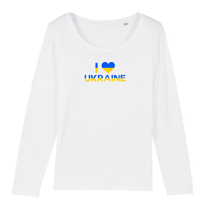 T shirt Manches longues Femme J'aime l'Ukraine