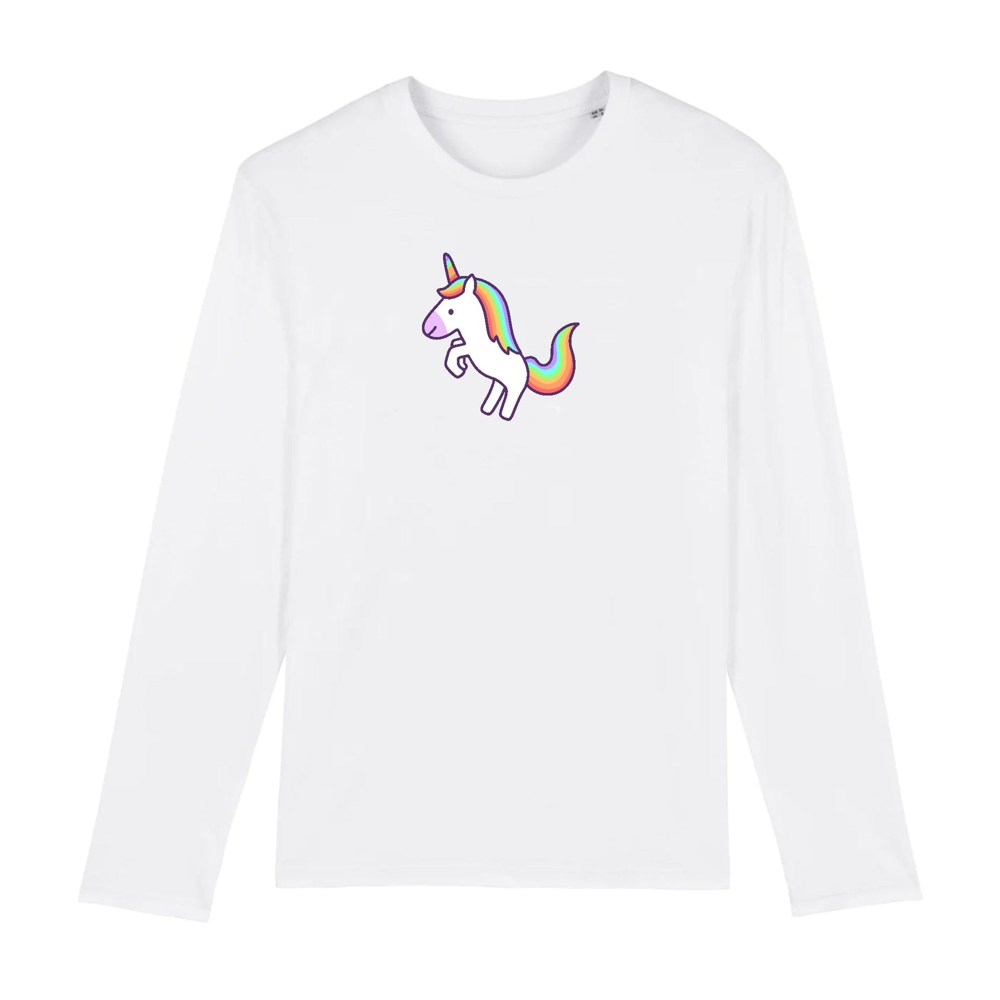 T shirt Manches longues Homme Licorne blanche