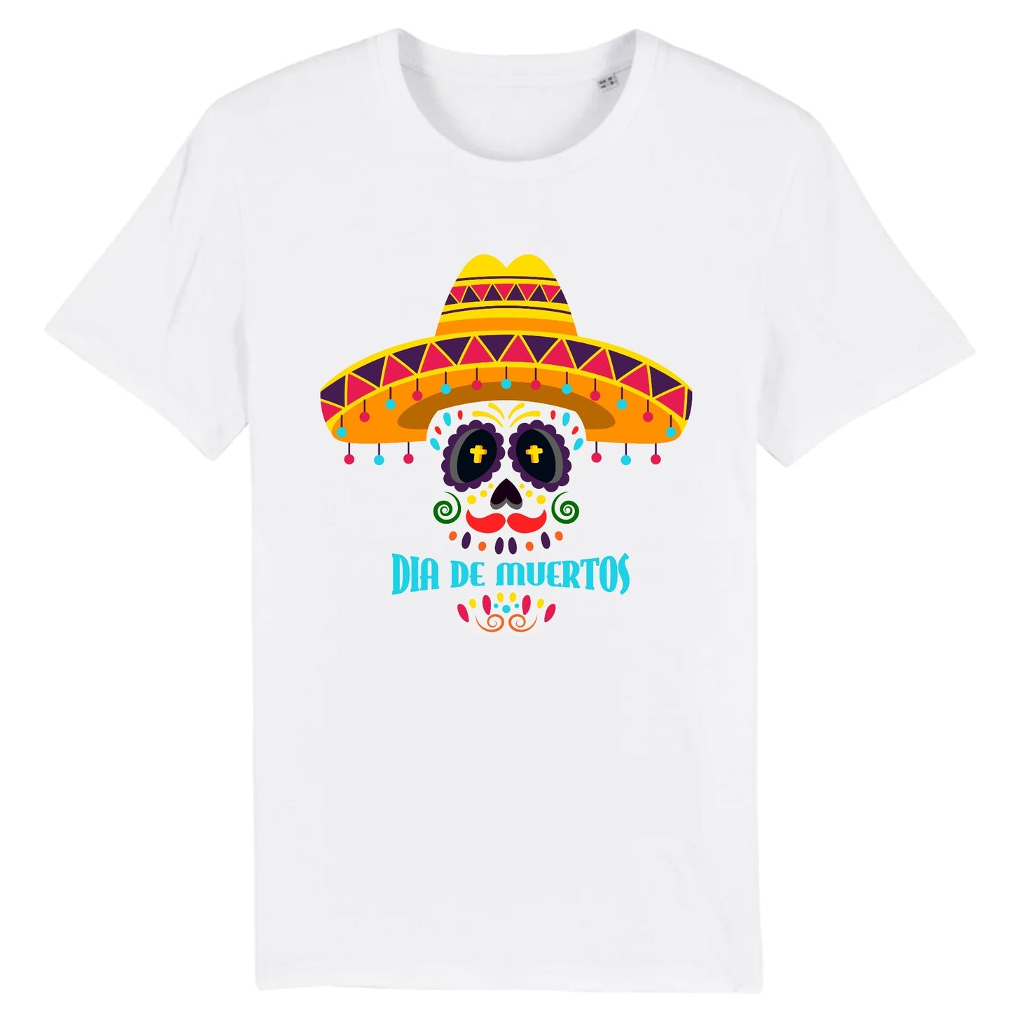 T shirt tete de mort mexicaine dia de muertos