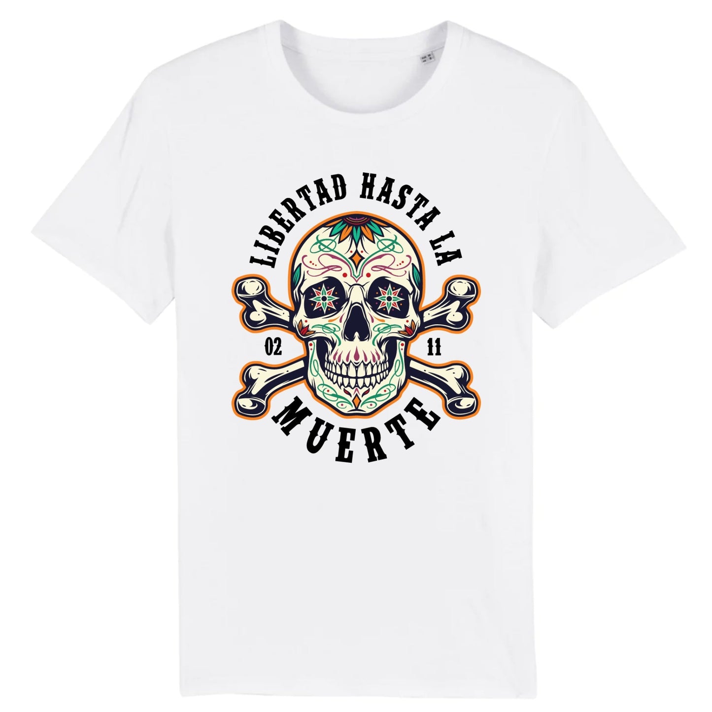 T shirt tete de mort mexicaine Libertad Muerte