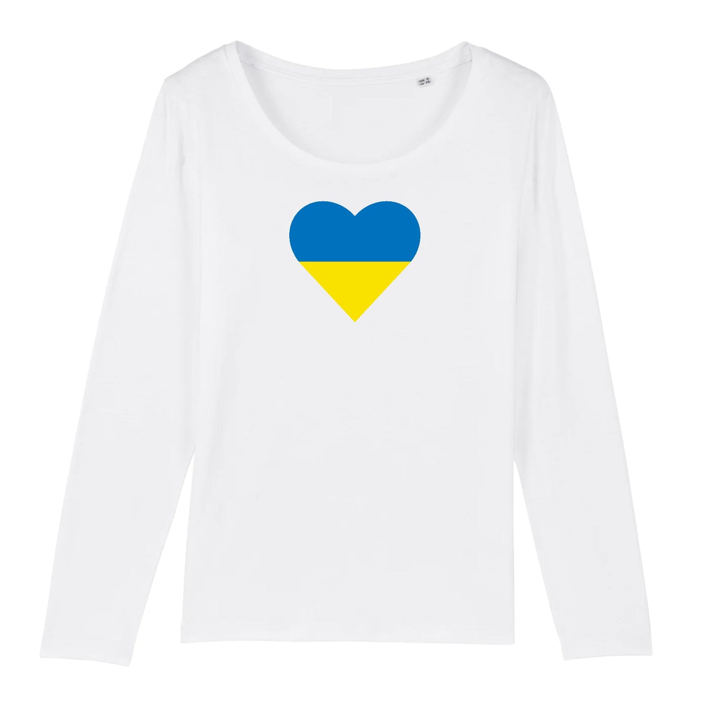 T shirt Manches longues Femme Ukraine Coeur