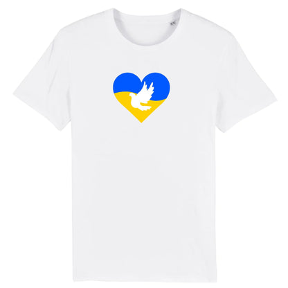 T shirt Unisex Ukraine Coeur Colombe
