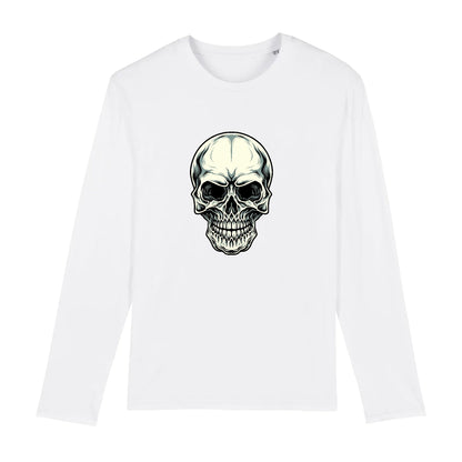 T shirt Manches longues Homme Tête de Mort horreur
