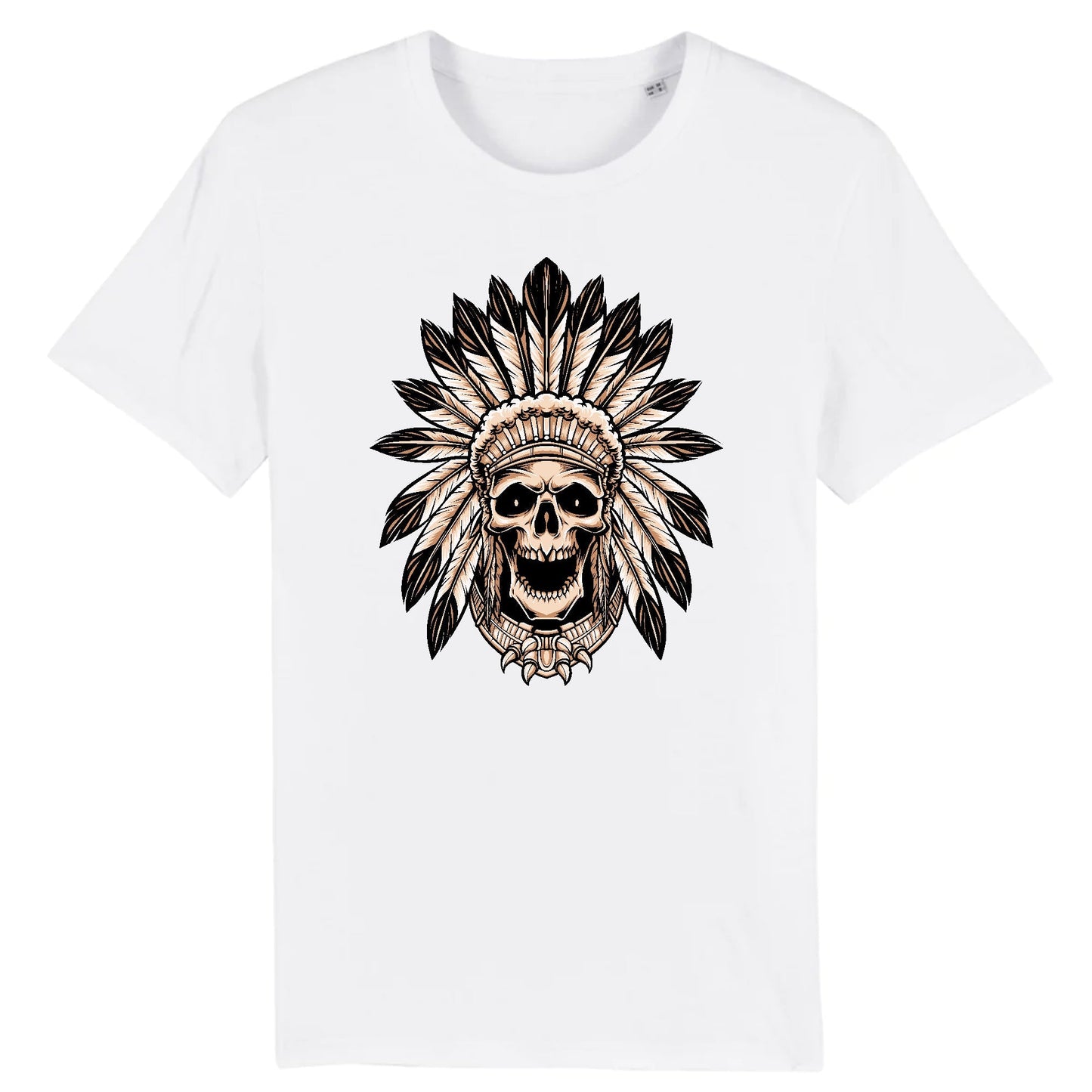 T shirt tête de mort indienne