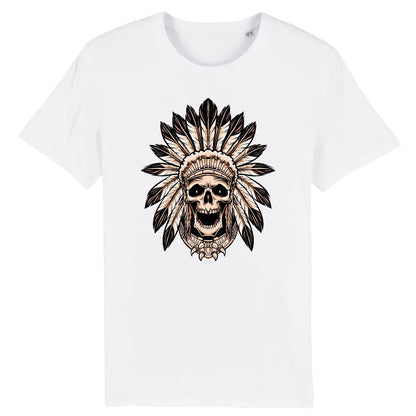 T shirt tête de mort indienne
