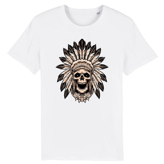 T shirt tête de mort indienne