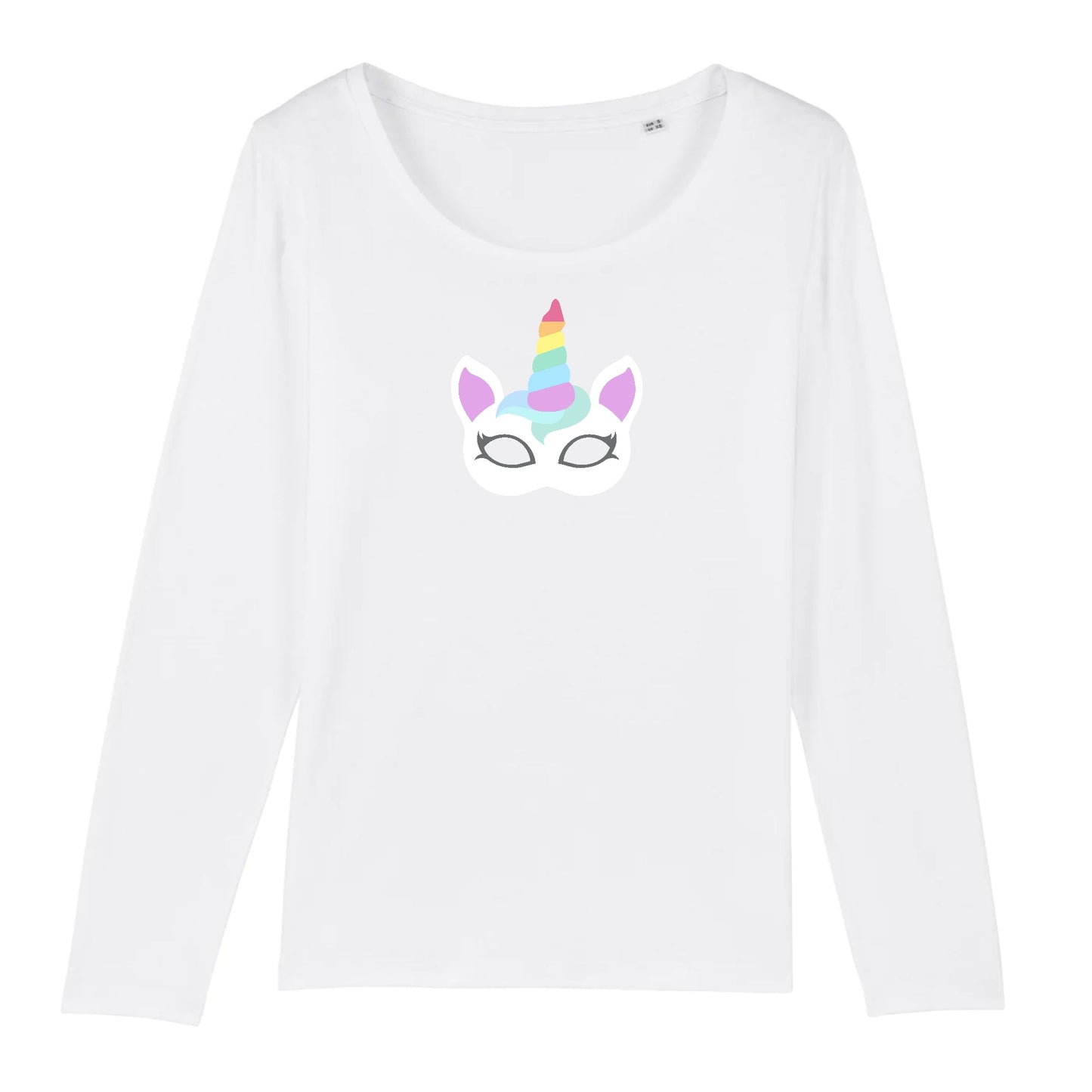 T shirt Manches longues Femme Licorne masque