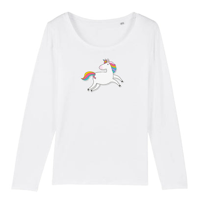 T shirt Manches longues Femme Licorne mignonne