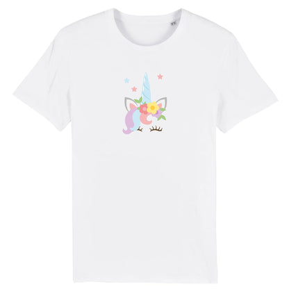 T shirt Unisex Licorne avec fleurs