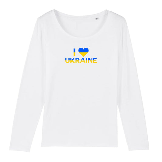 T shirt Manches longues Femme J'aime l'Ukraine
