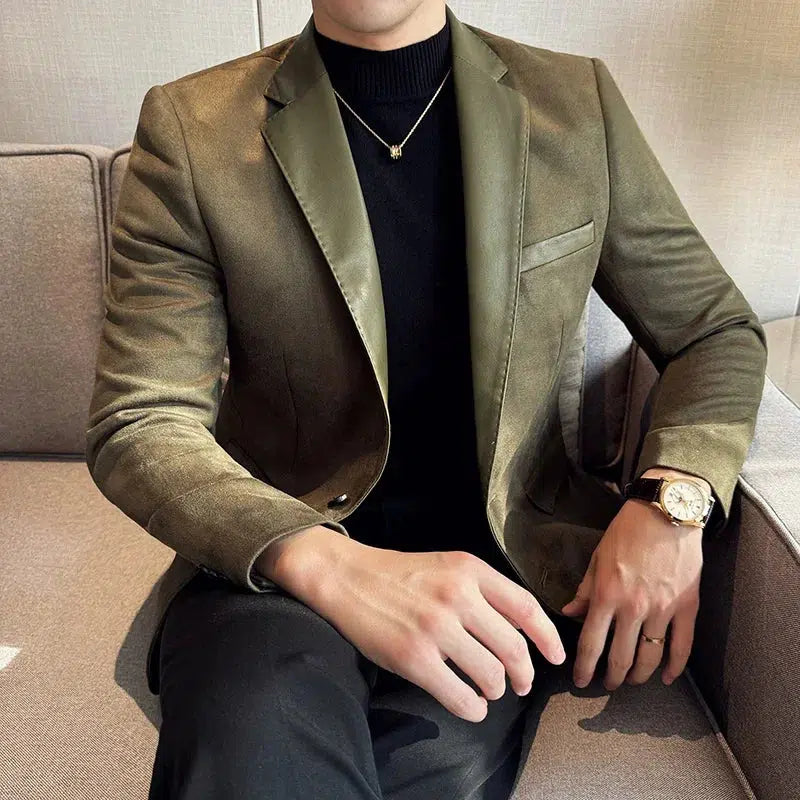 Blazer daim homme