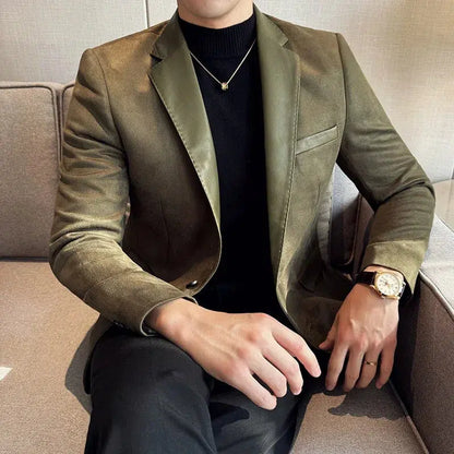 Blazer daim homme