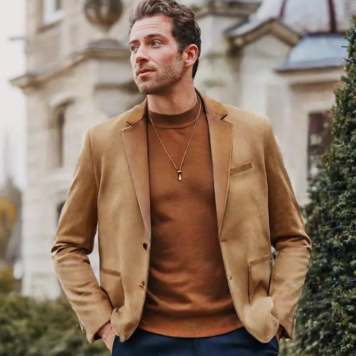 Blazer daim homme