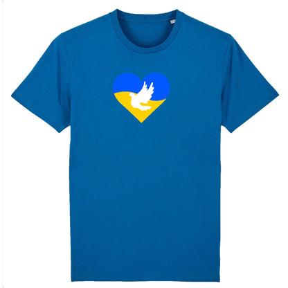 T shirt Unisex Ukraine Coeur Colombe