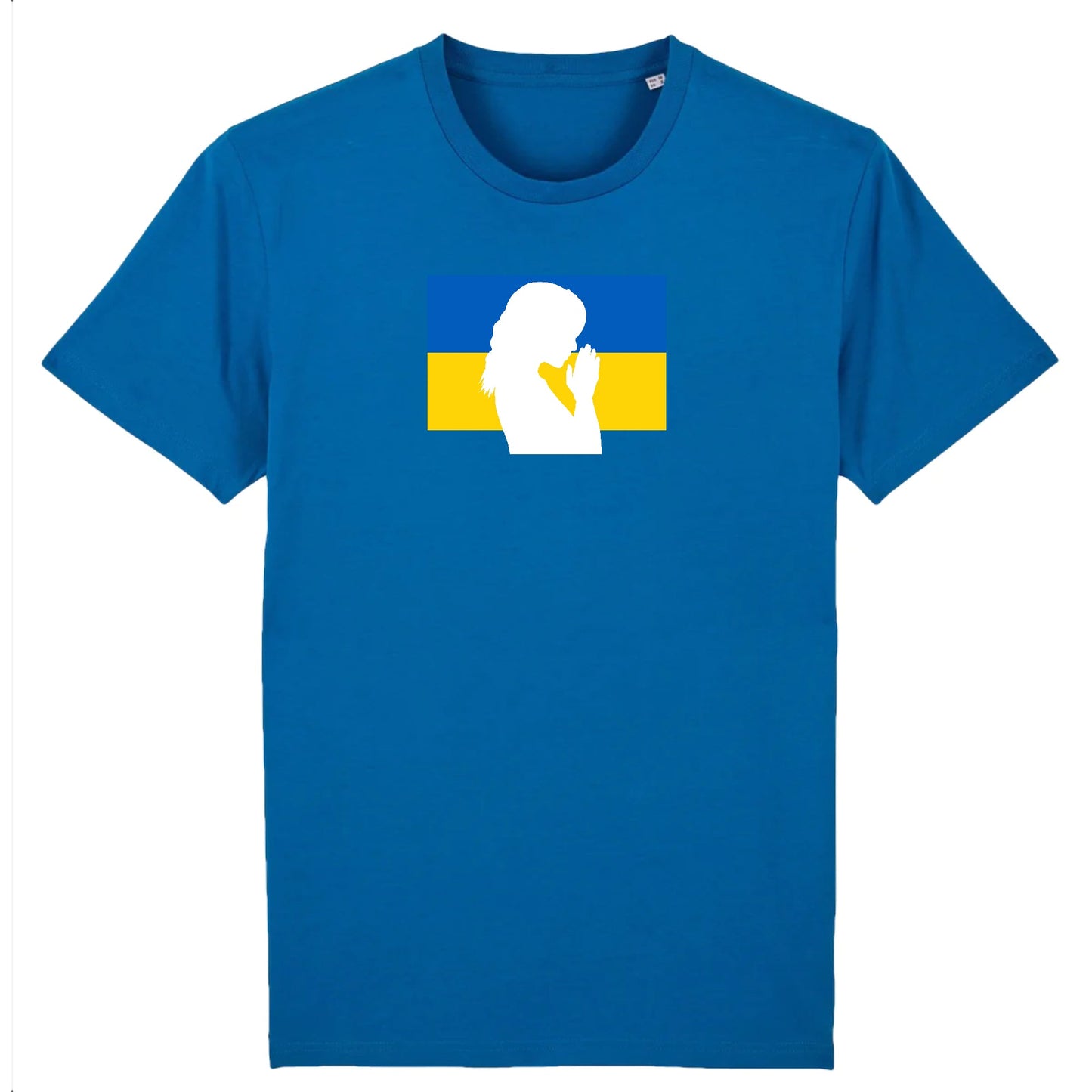 T shirt Unisex Ukraine Silhouette de Femme en Prière