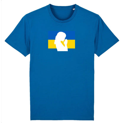 T shirt Unisex Ukraine Silhouette de Femme en Prière