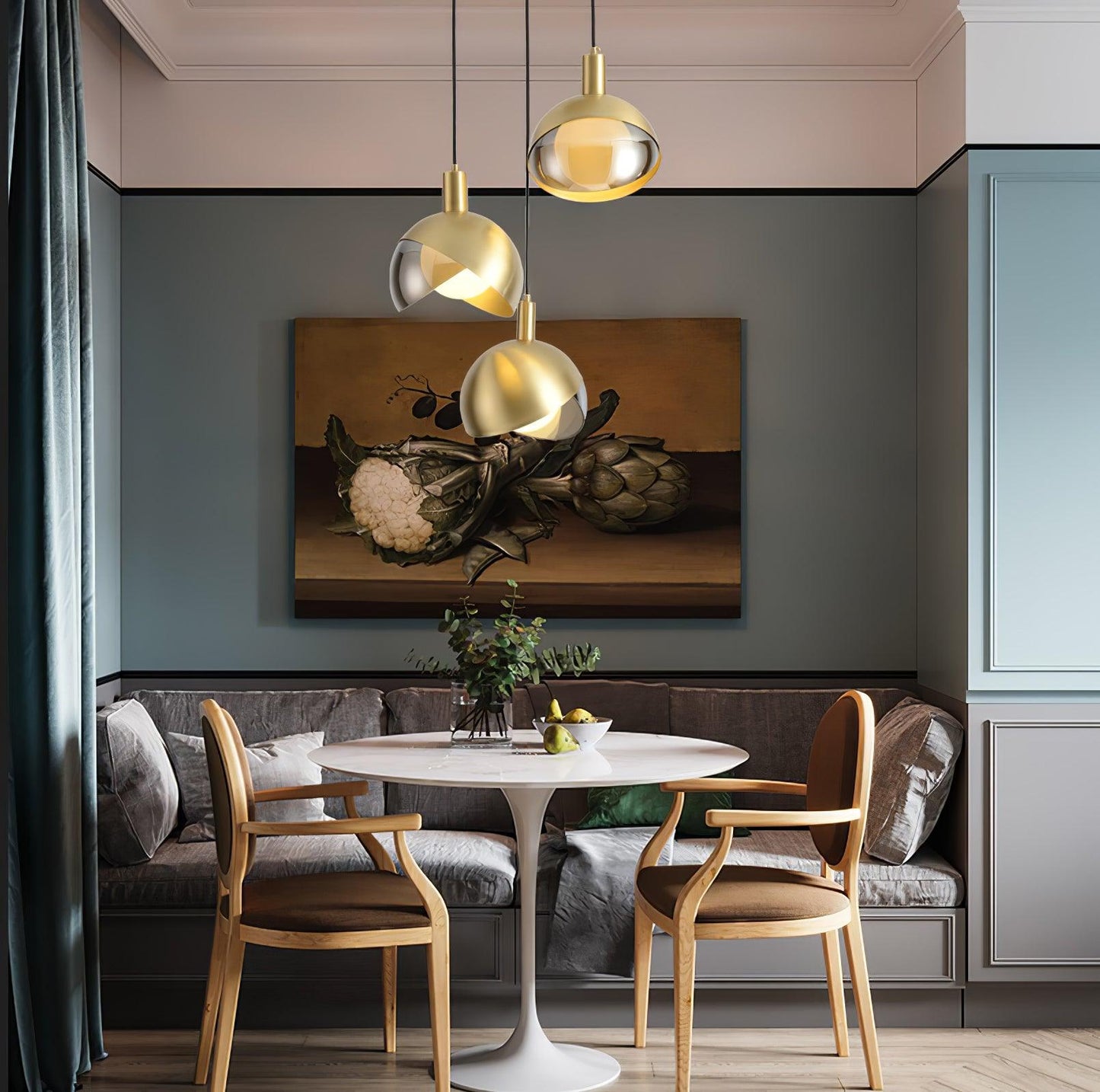 Suspension Moderne - Lampe Minimaliste en Métal et Verre, Design Urbain