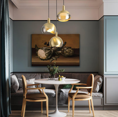 Suspension Moderne - Lampe Minimaliste en Métal et Verre, Design Urbain