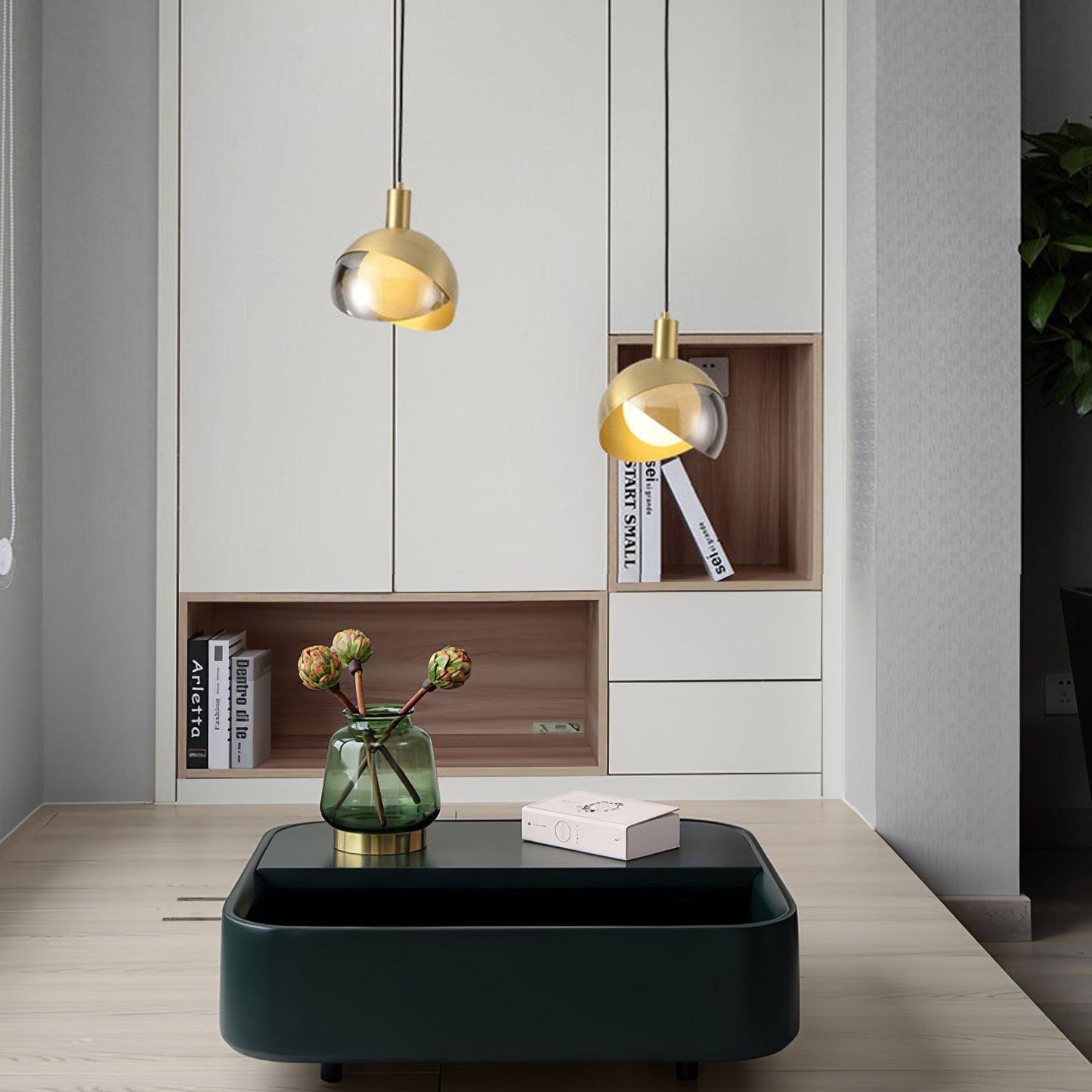 Suspension Moderne - Lampe Minimaliste en Métal et Verre, Design Urbain