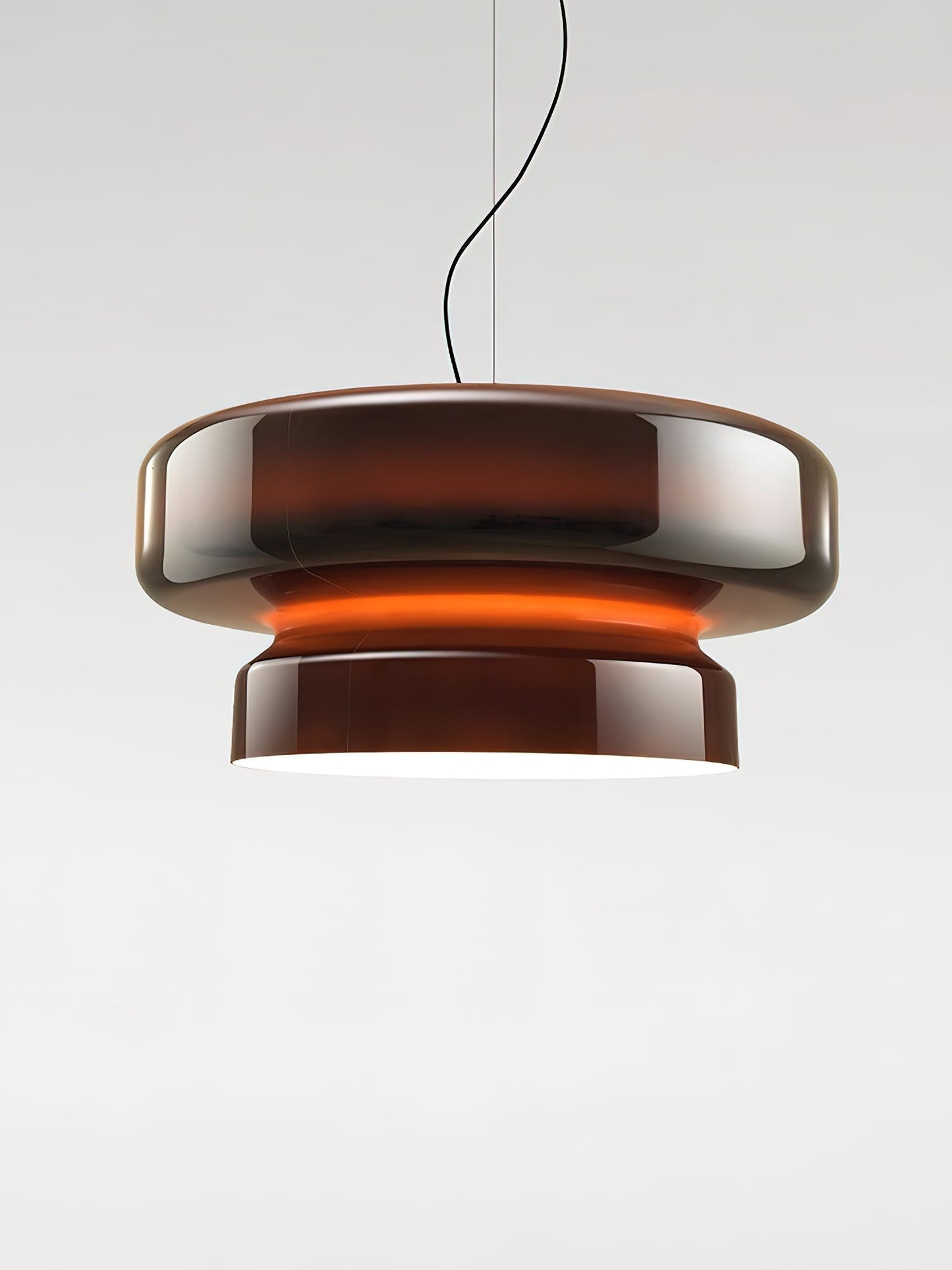 Suspension Bohemia - Lampe en Verre Soufflé avec LED Intégrée, Design Organique