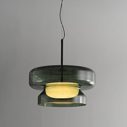 Suspension Bohemia - Lampe en Verre Soufflé avec LED Intégrée, Design Organique