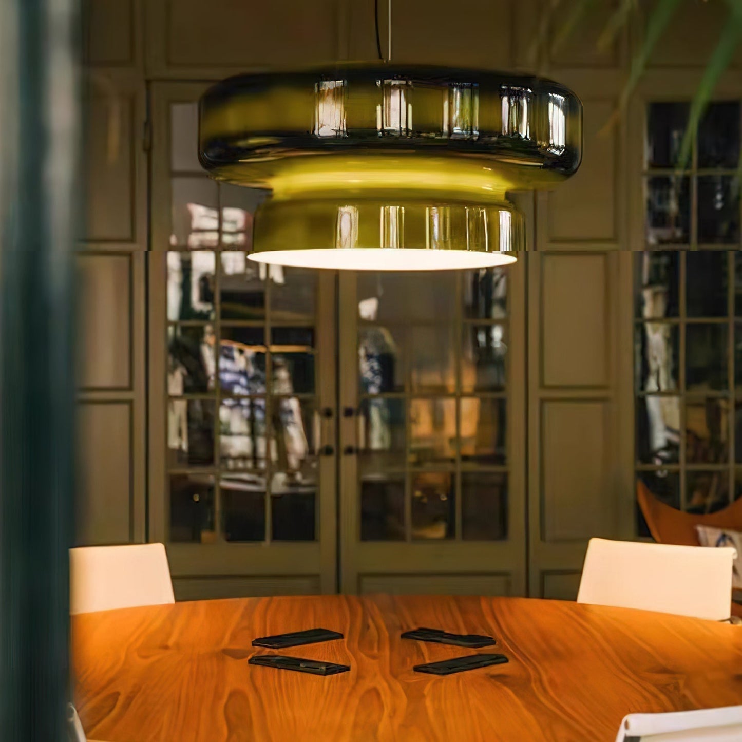 Suspension Bohemia - Lampe en Verre Soufflé avec LED Intégrée, Design Organique
