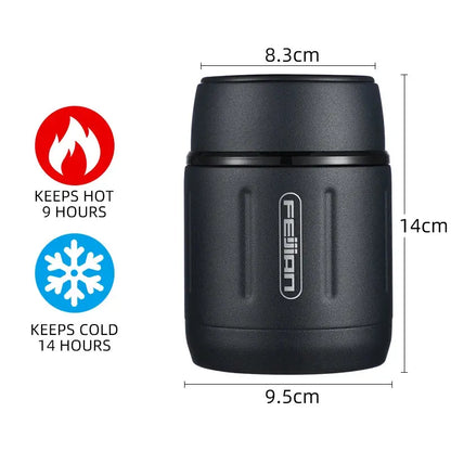 Boite Bento Noire 500ml (Isotherme)