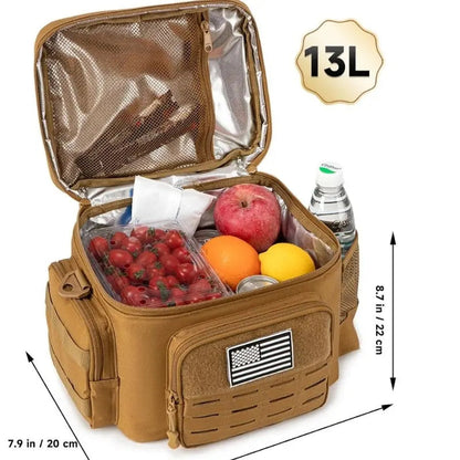 Boîte Repas Isotherme Tactique Militaire Homme 13L (Kaki)