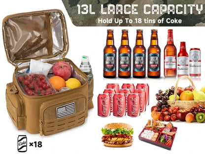 Boîte Repas Isotherme Tactique Militaire Homme 13L (Kaki)