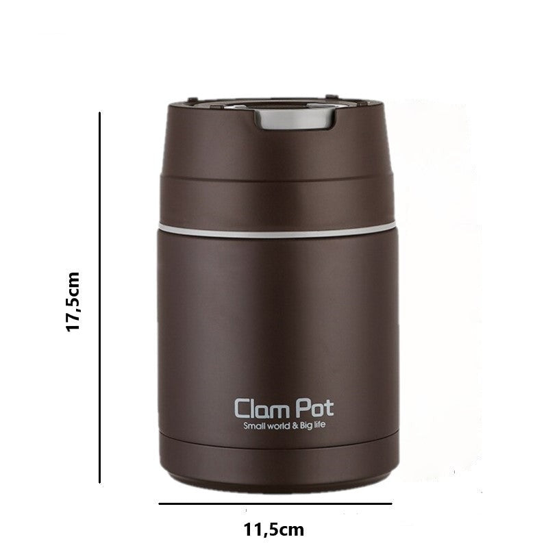 Lunch box isotherme inox 750 ml marron