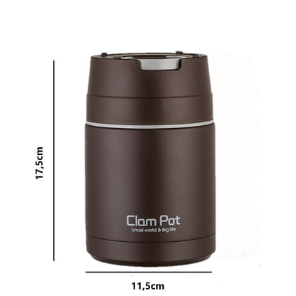 Lunch box isotherme inox 750 ml marron