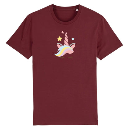 T shirt Unisex Licorne avec corne rose