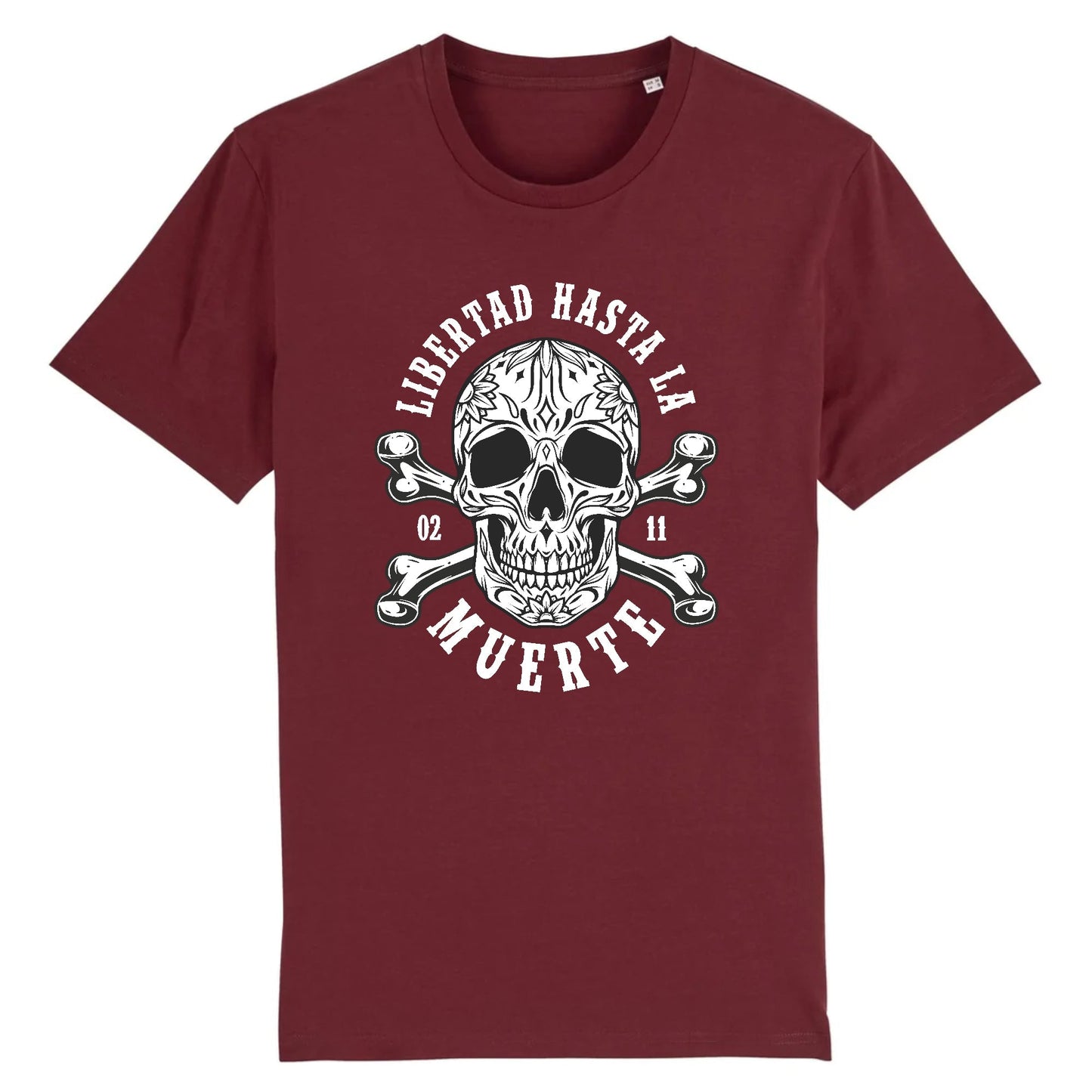 T shirt tete de mort mexicaine libertad