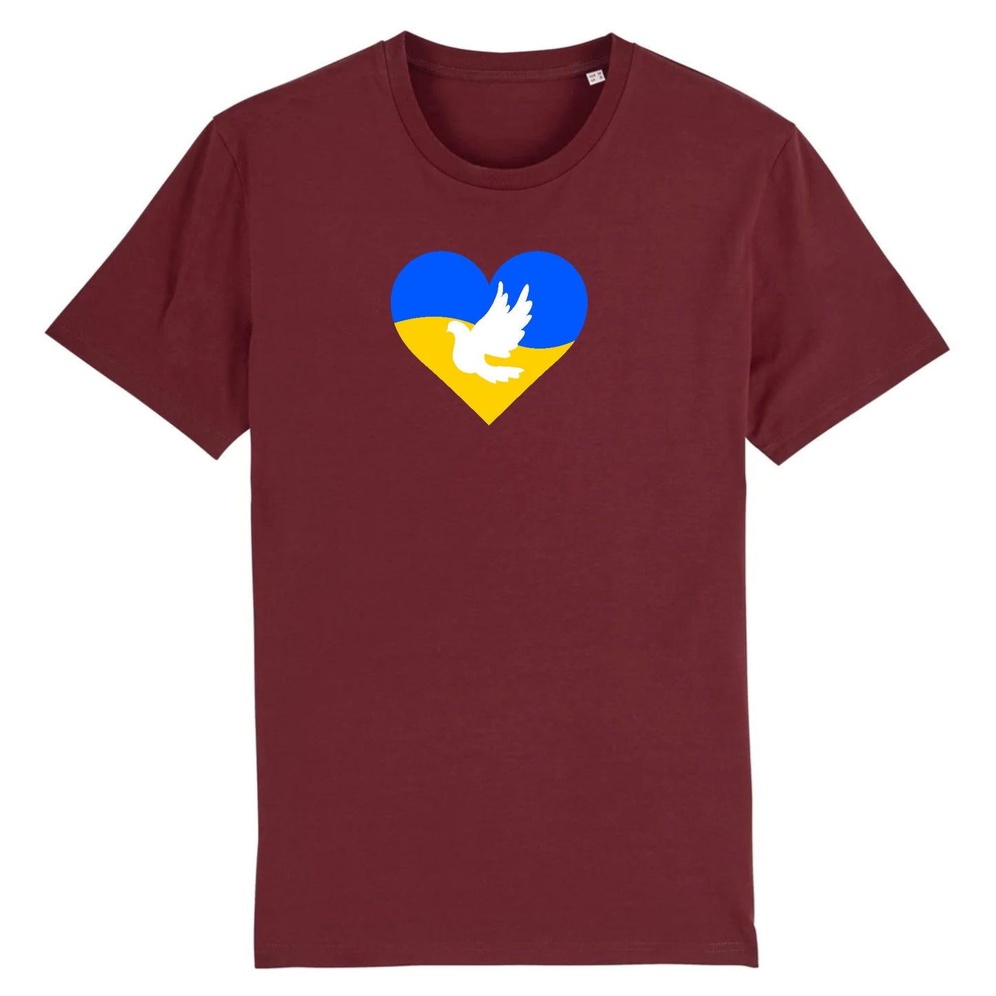 T shirt Unisex Ukraine Coeur Colombe